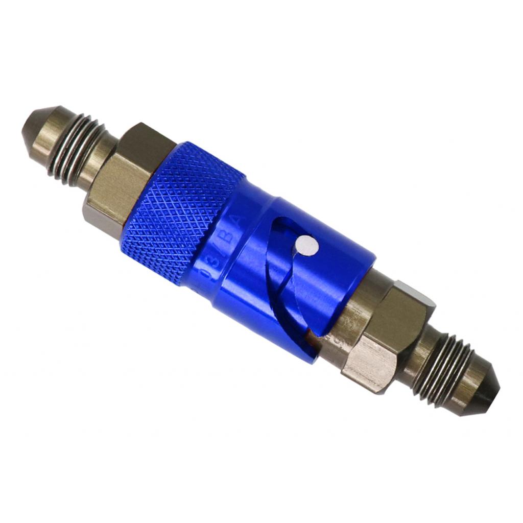 AN3 3AN Straight Swivel Fuel Oil Gas Line Hose End Fitting Connector Blue