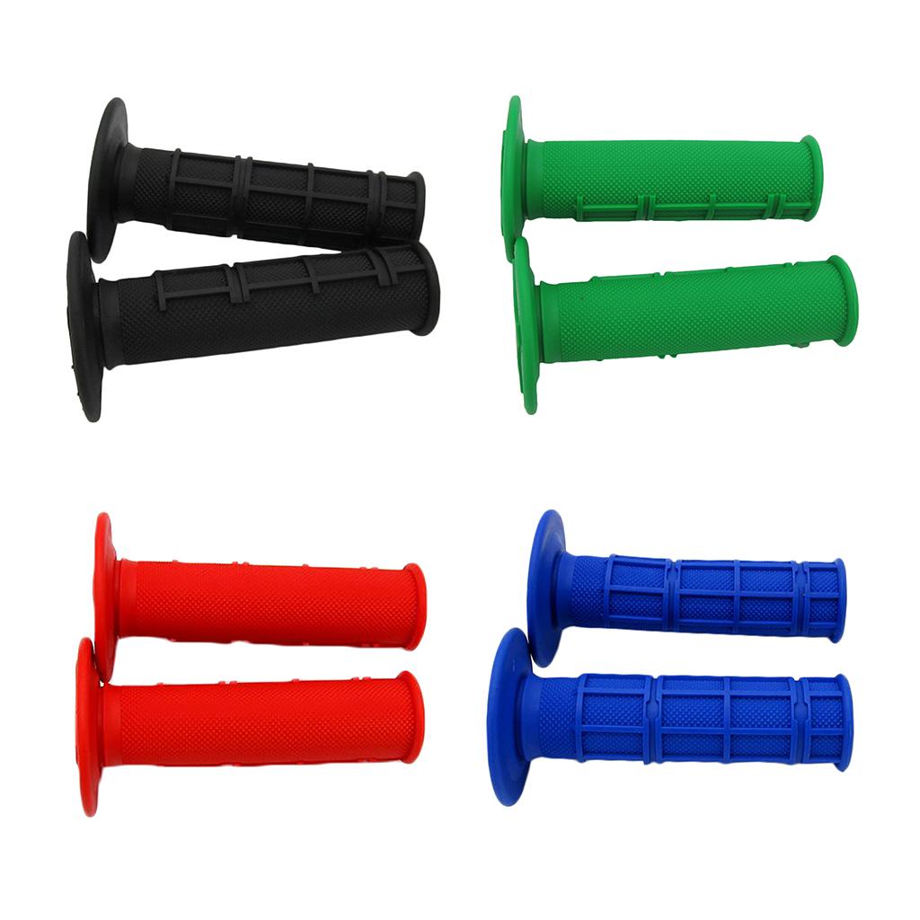 7/8" Dirt Motorcycle Handle Bar Grips Pit Dirt Bike 22mm RUBBER GEL Red