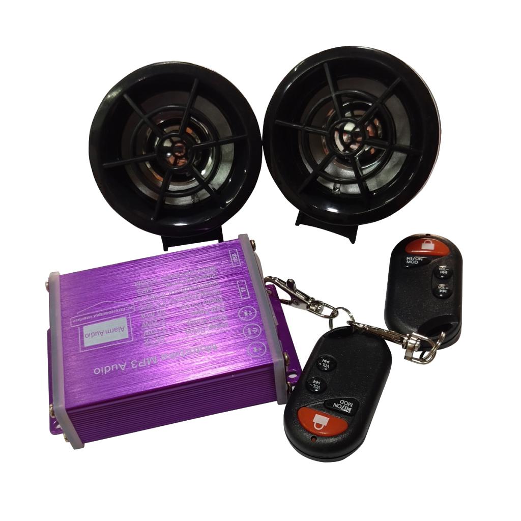 12V Motorcycle Audio Stereo Sound System USB MP3 w/ Dual Speaker