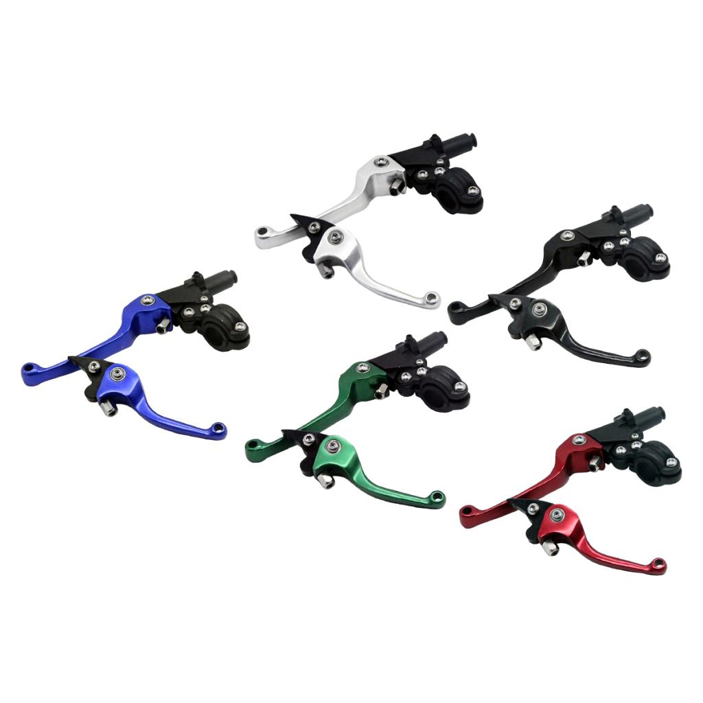 CNC Folding Brake Lever & Clutch Handlebar Grip Lever for Dirt Bike Black
