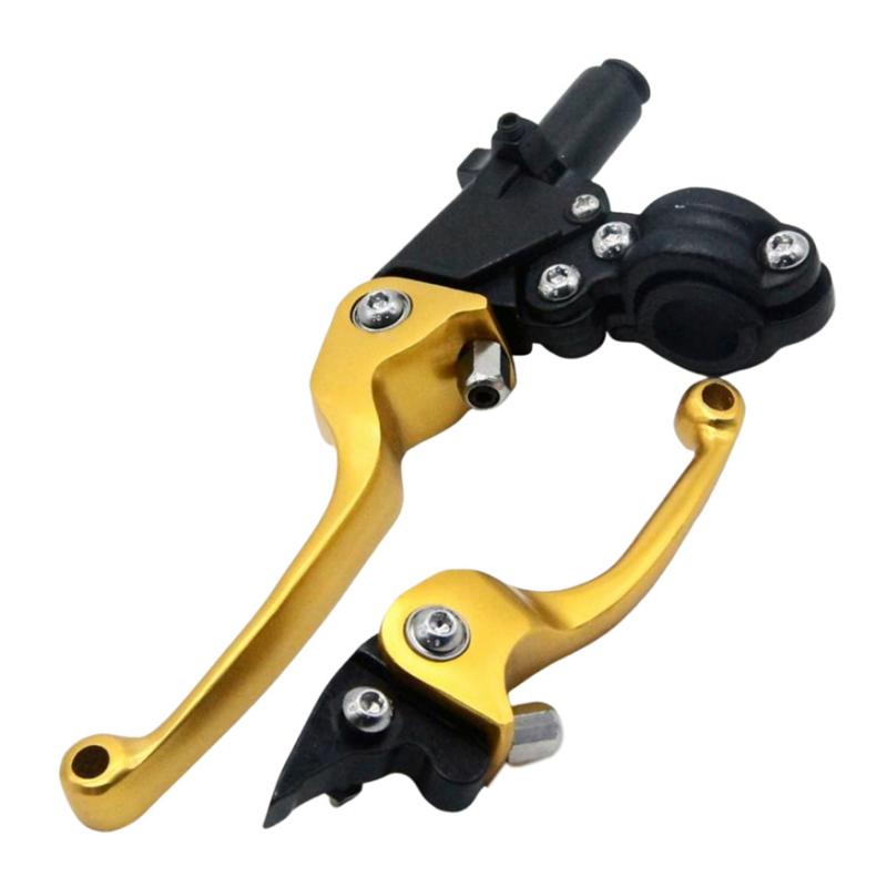 CNC Folding Brake Lever & Clutch Handlebar Grip Lever for Dirt Bike, Golden