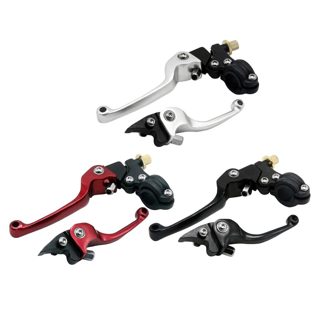 Folding Brake Lever & Clutch Handlebar Lever for 22mm Dirt Bike Black