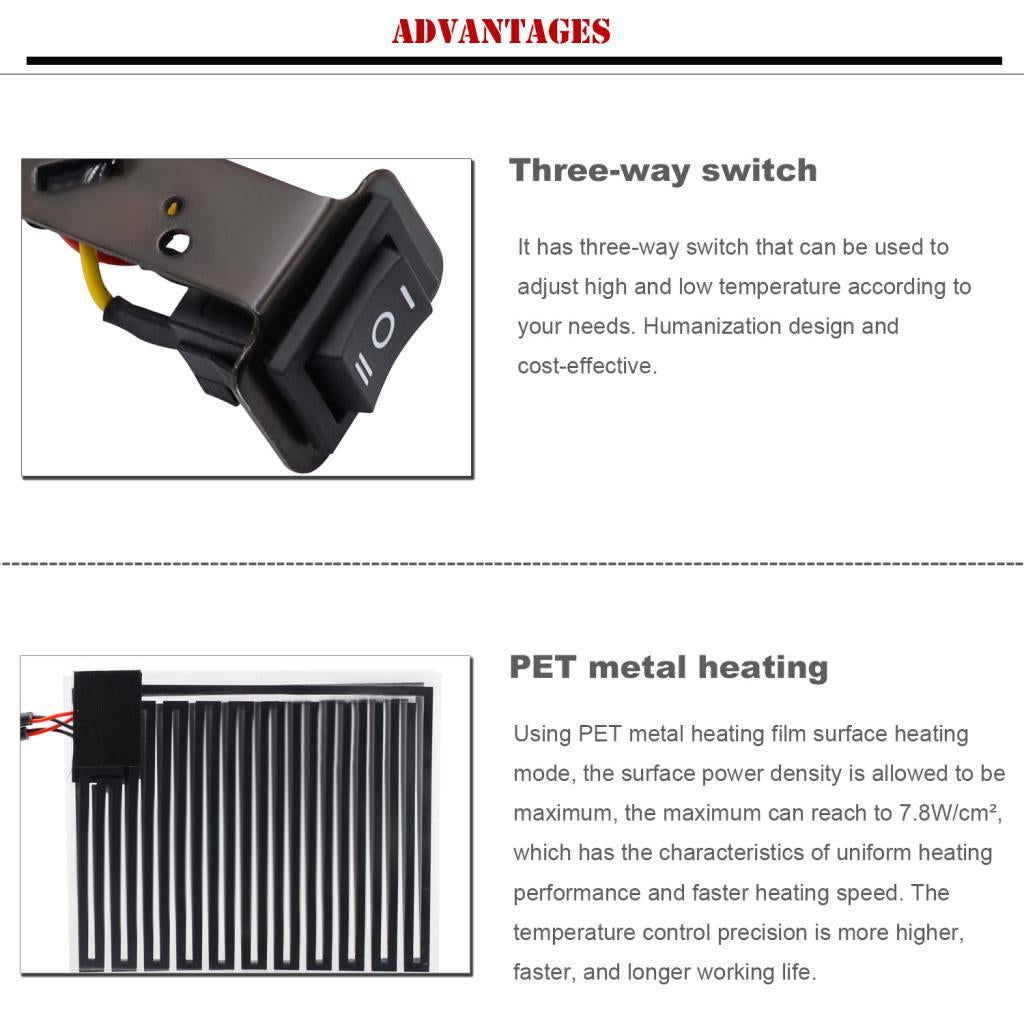 Motorcycle ATV Heated Pads Hot Electric Handle Bar Grips Heater Kit 12V
