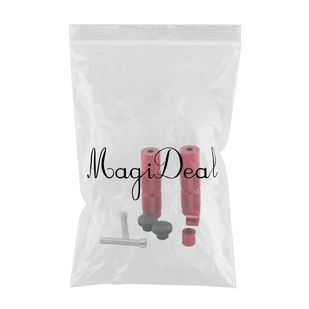 CNC Aluminum Alloy Motorcycle Footpegs Round ATV Pedal with Accessory Red