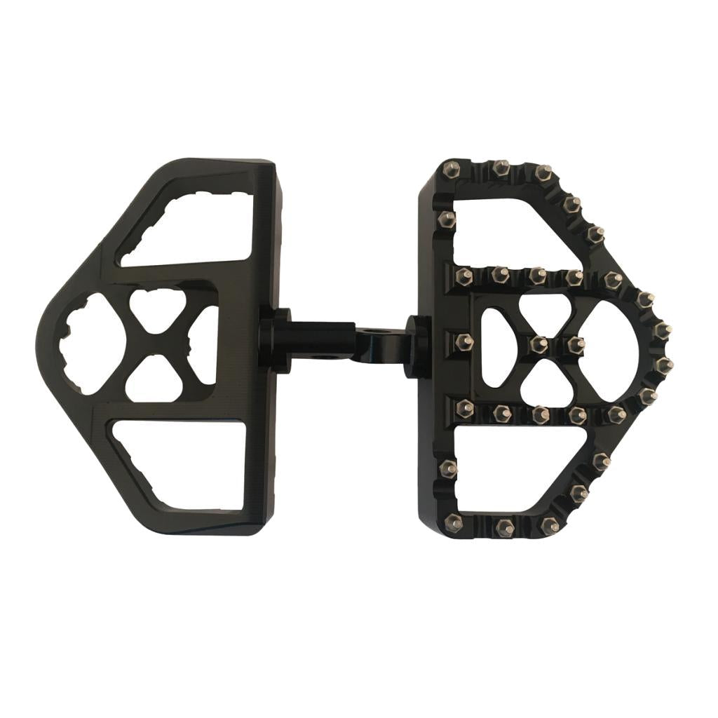 Pair CNC Alloy Motorbike FootPegs Footrest For Harley Softail Anodized Black