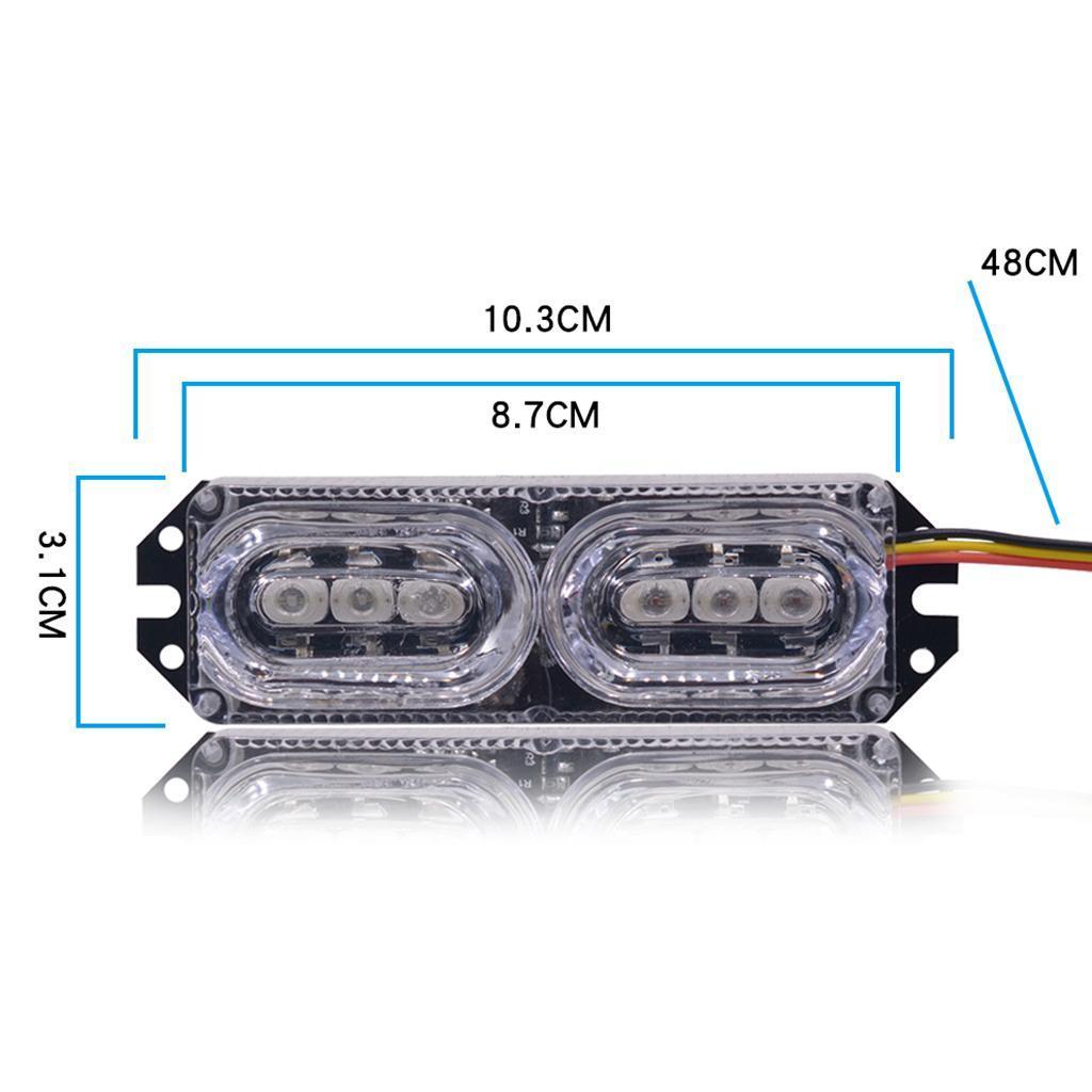12V 6LED Motorcycle Brake Tail Turn Signal License Plate Integrated Light