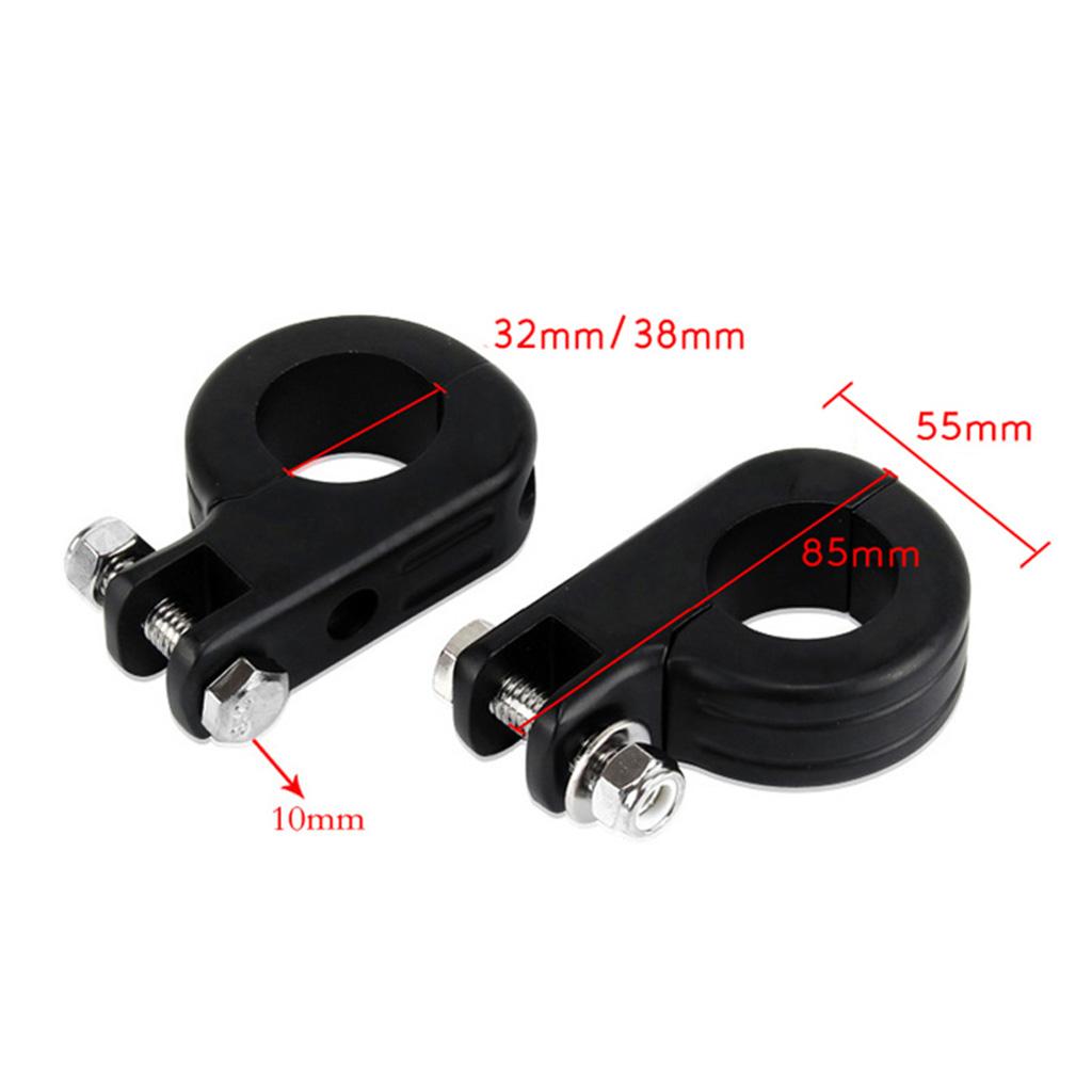 Motorcycle Pedals Foot Pegs w/ Brackets Footrest For Harley 38mm Black