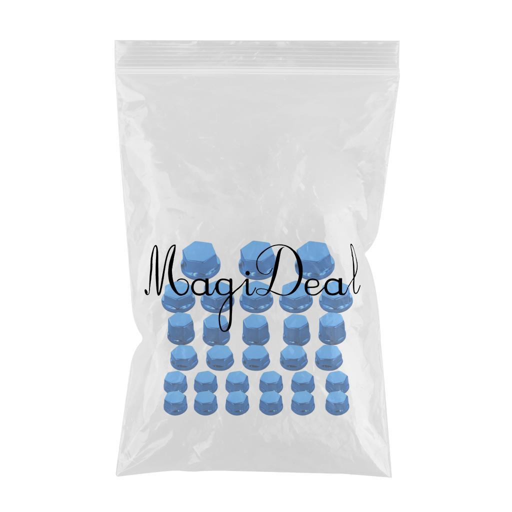 30Pc motorcycle nut screw cover for Yamaha Kawasaki Honda Harley Honda Blue