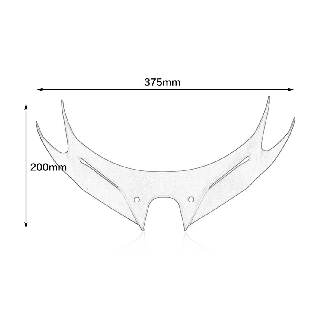Motorcycle Winglet Panel Front Fairing for Kawasaki Ninja250 2018 2019 Black