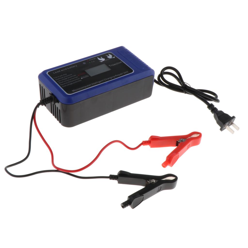 12V 10A Full Smart Car Motorcycle Battery Charger Recovery Set 