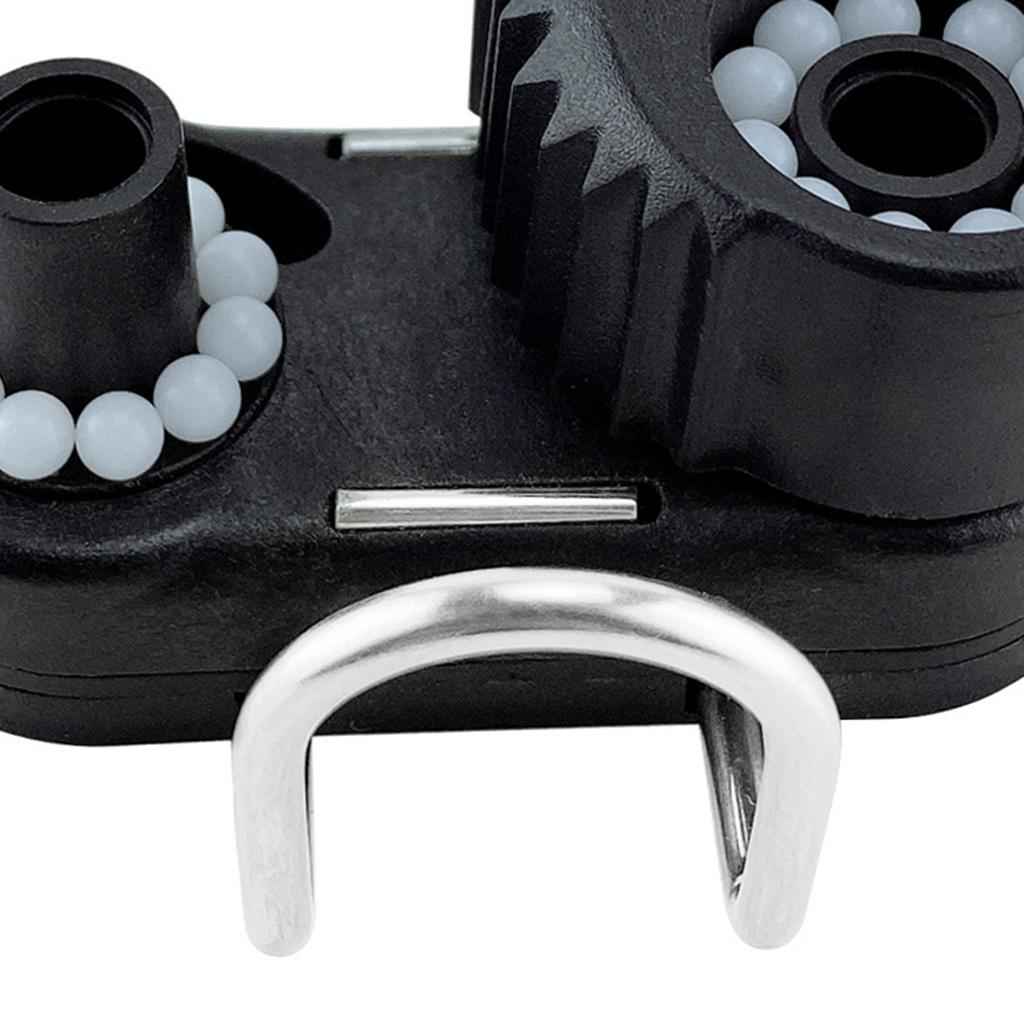 Composite Sailboat 2 Row Ball Bearing Cam Cleat with Leading Ring Black
