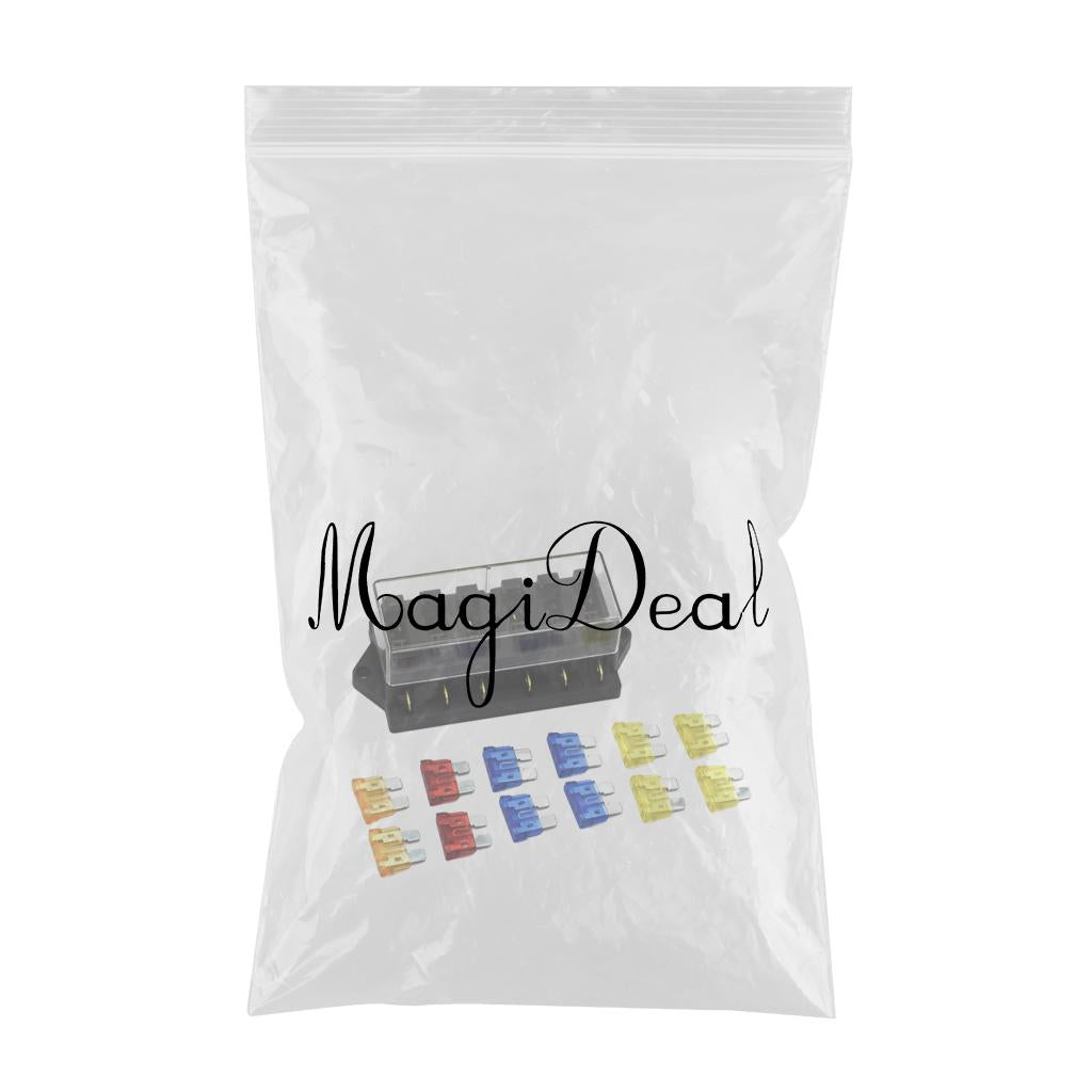 Auto 6 Way Blades Circuit Fuse Box Block for Vehicle SUV Mini Waterproof