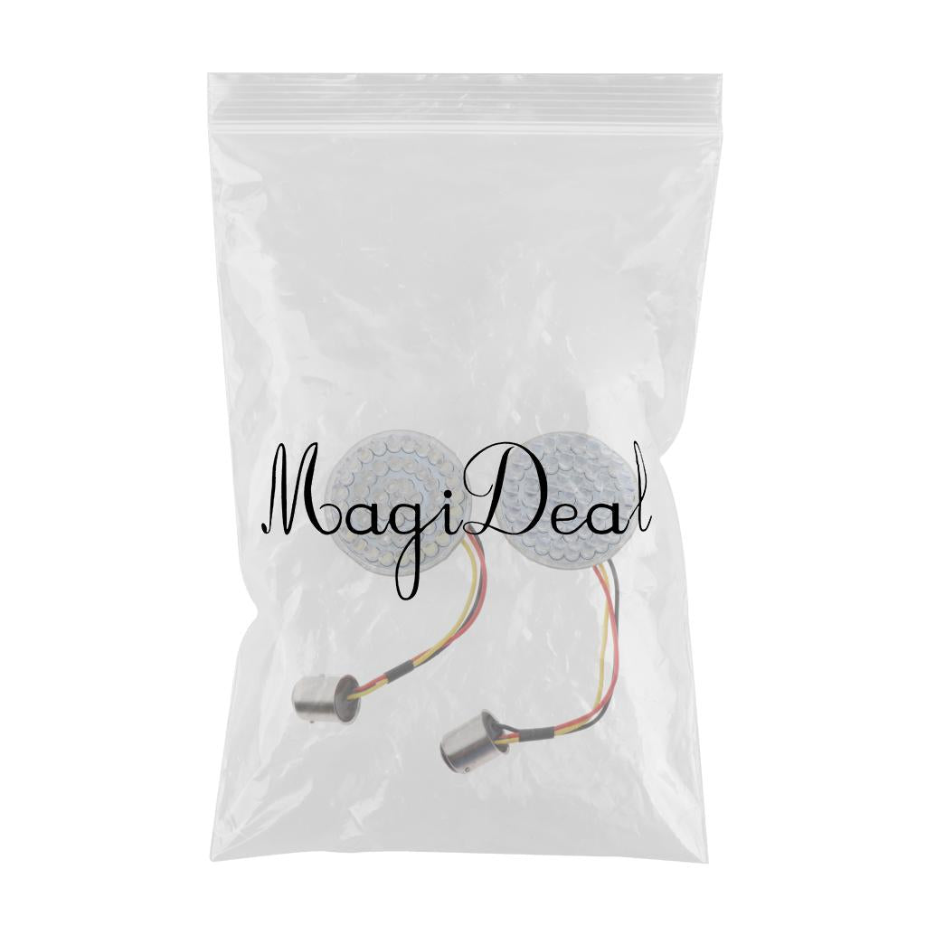 2pcs 2'' LED Turn Signals Running Lights Panel for Harley Motorcycle