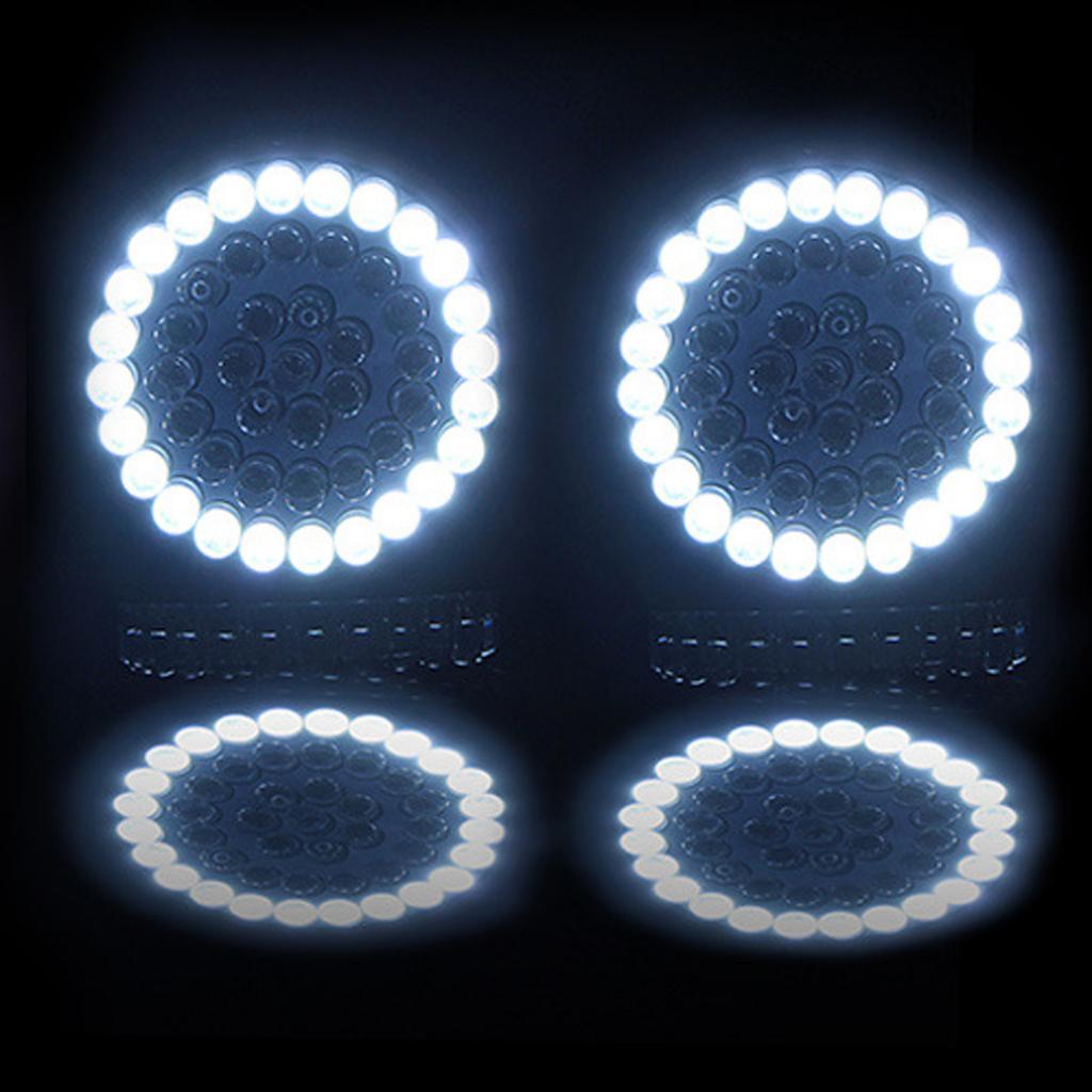 2pcs 2'' White LED Turn Signals Running Lights Panel for Harley Motorcycle
