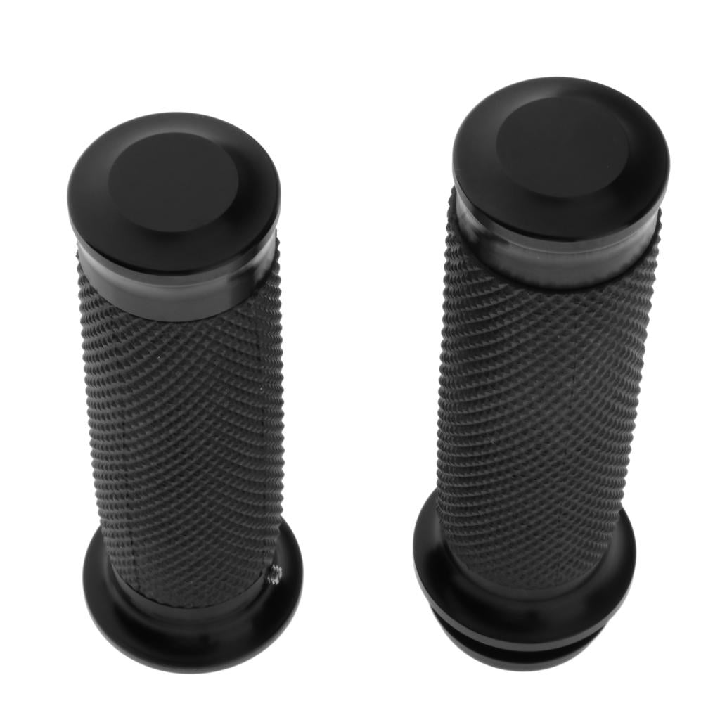 1 Pair CNC Aluminum Motorcycle Hand Grips Left and Right Handle Bar 
