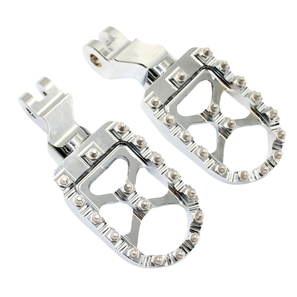 Footrests Motorcycle Driver Footpegs for Triumph Trunxon 1200 04-15 Silver
