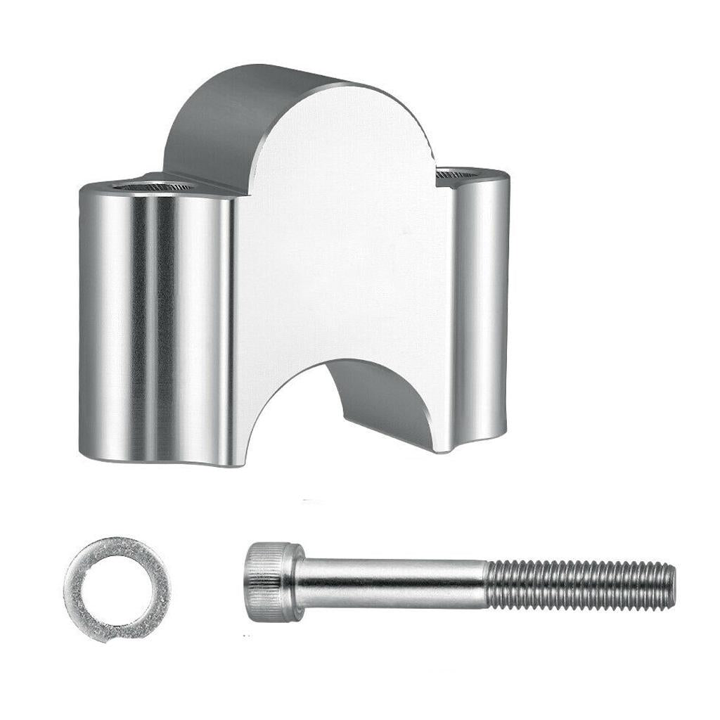 Universal Motorcycle Handlebar Riser Up Backs Bracket Kit 22mm Electroplated