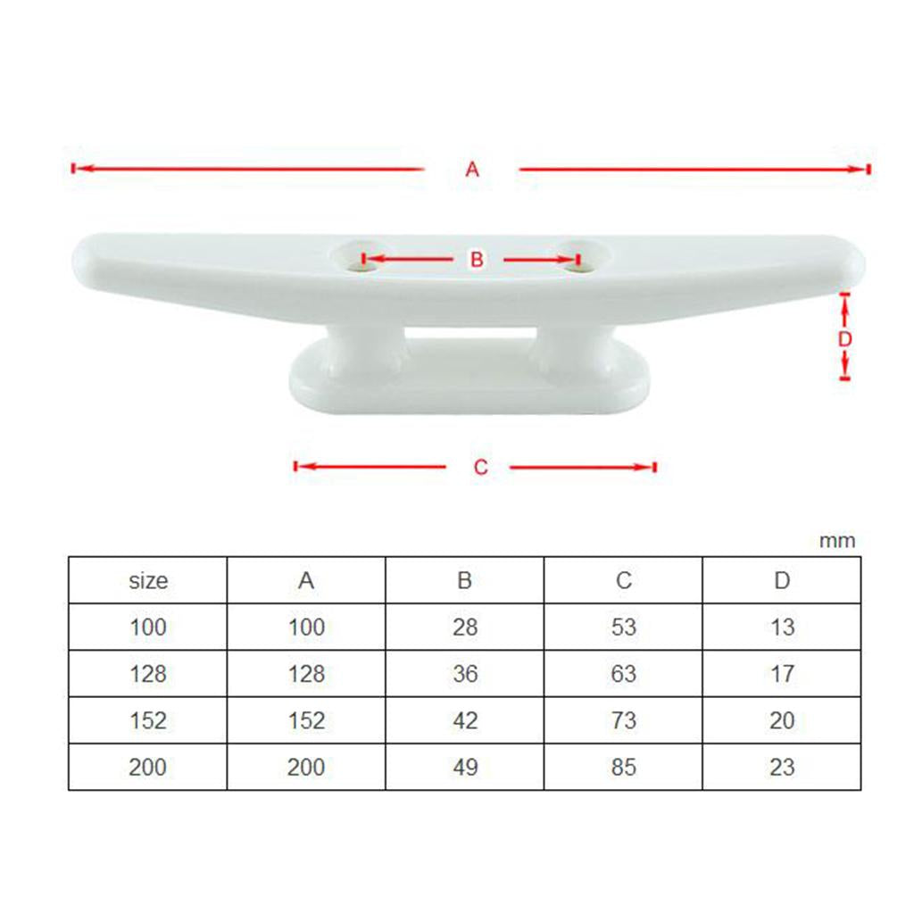 3xMarine Boat OPEN BASE CLEAT Boat Hardware Accessories 6 in