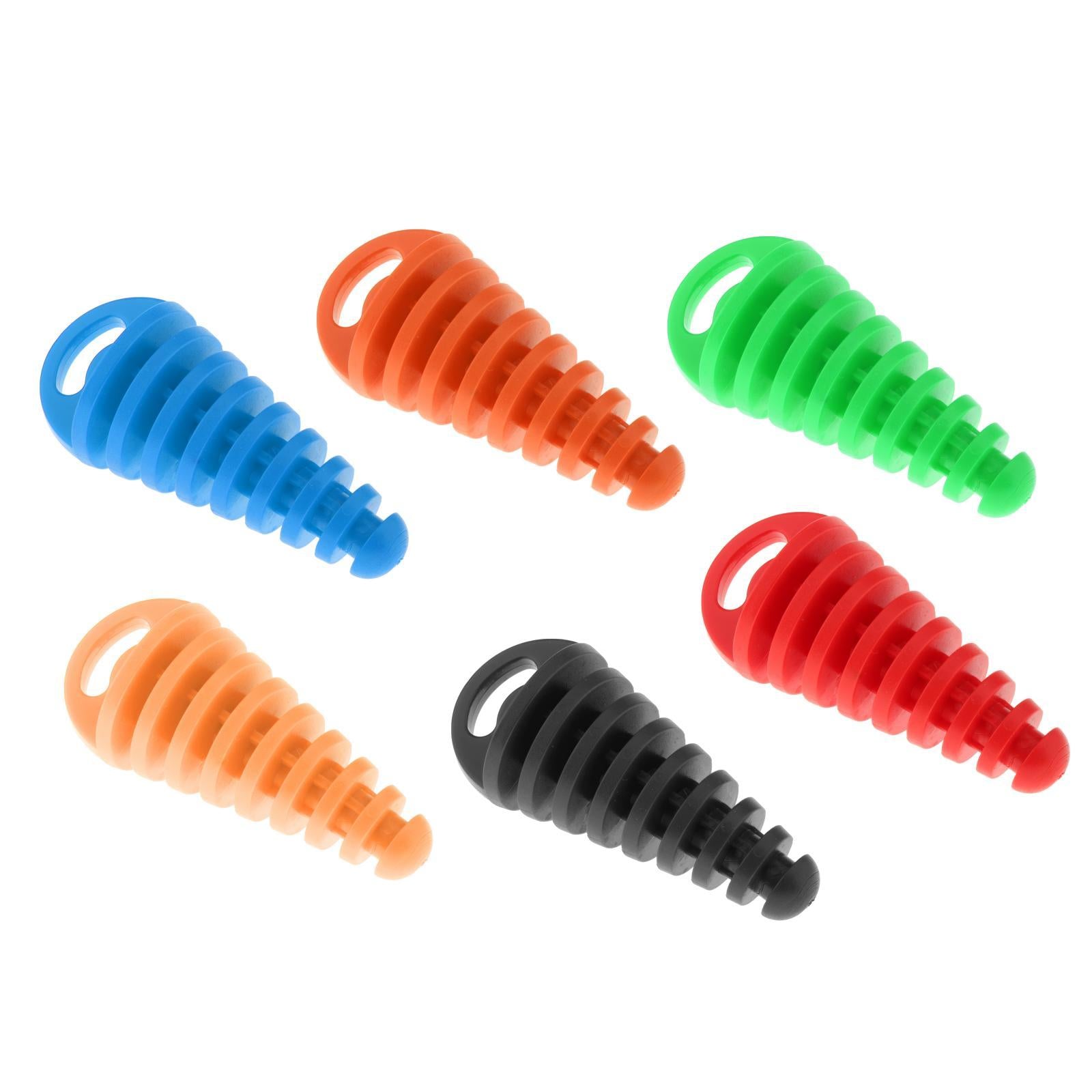 4xUniversal Motorcycle Exhaust Pipe Silencer Motorbike Muffler Insert Black