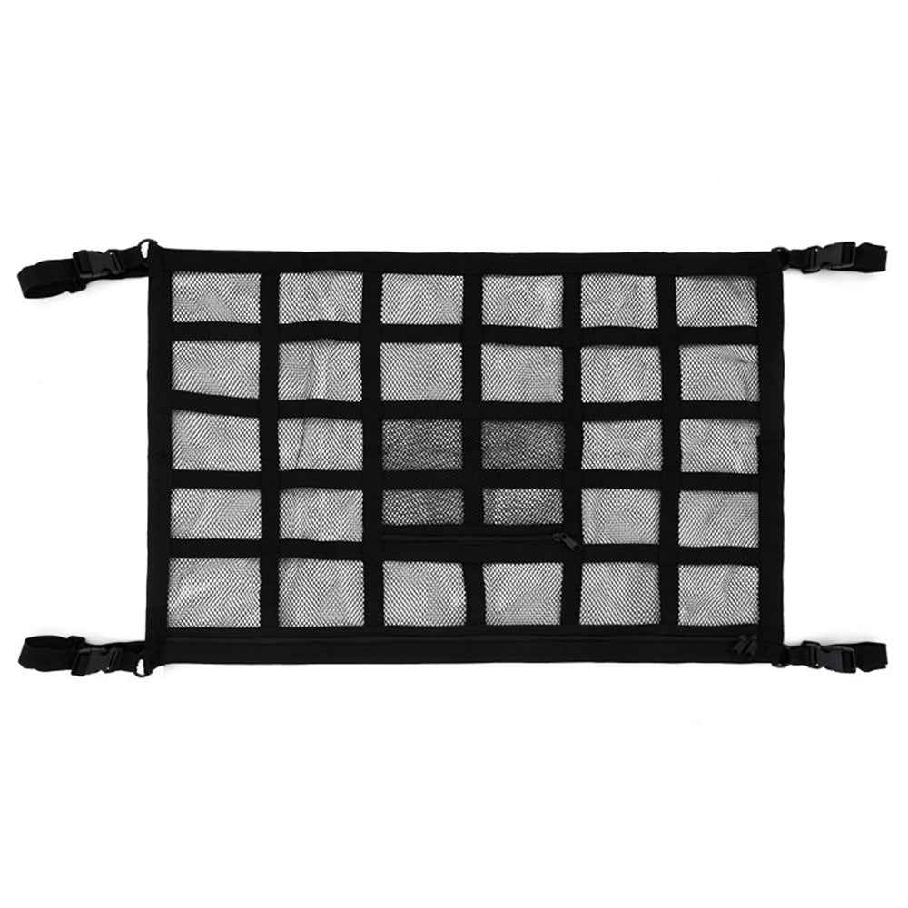 70x50cm Double-Layer Car Roof Storage Net Pocket Vehicle Interior Roof Storage Mesh Organizer