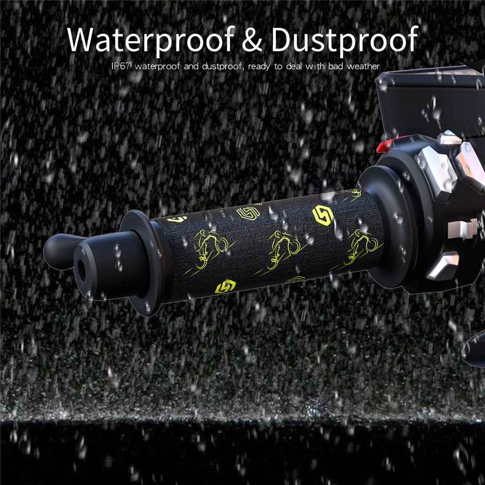 WUPP CS-974B1 1 Pair Stylish Pattern Motorcycle Heated Grips Handlebar Heating Pads 3-Gear Adjustable Motorbike Handlebar Heating Cover