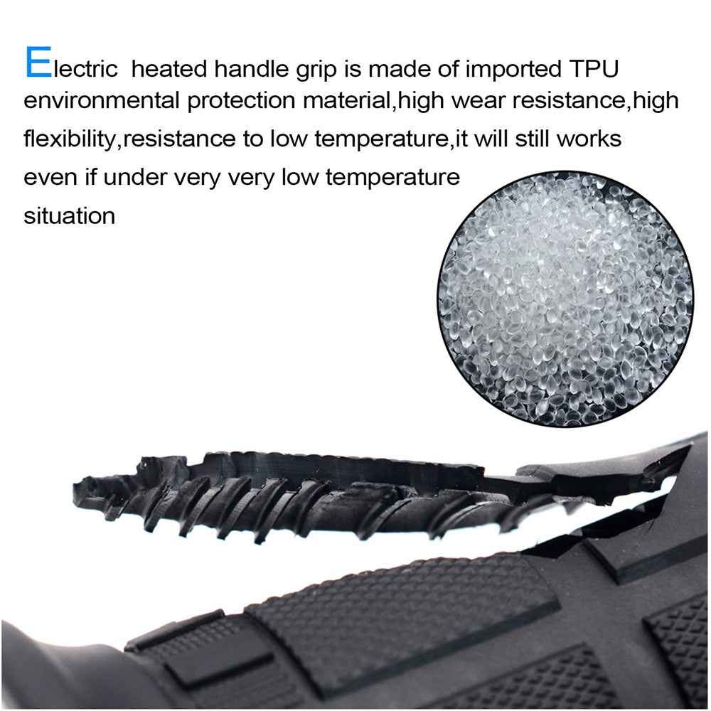 WUPP CS-503A1 1Pair Winter Motorcycle Heated Grips Universal Electric Heating Handlebar 12V Modified Heating Grips E-Bike Warmer Handgrips - Red