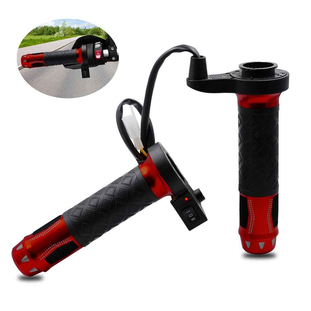 WUPP CS-764 1 Pair Motorcycle Heating Handlebars Aluminum Alloy 12V Electric Heated Handlebar Grips Motorbike Heating Handle Warmers - Red