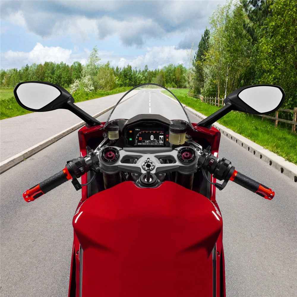 WUPP CS-764 1 Pair Motorcycle Heating Handlebars Aluminum Alloy 12V Electric Heated Handlebar Grips Motorbike Heating Handle Warmers - Red