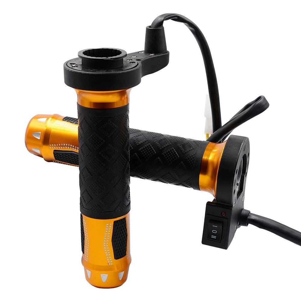 WUPP CS-764 1 Pair Motorcycle Heating Handlebars Aluminum Alloy 12V Electric Heated Handlebar Grips Motorbike Heating Handle Warmers - Gold