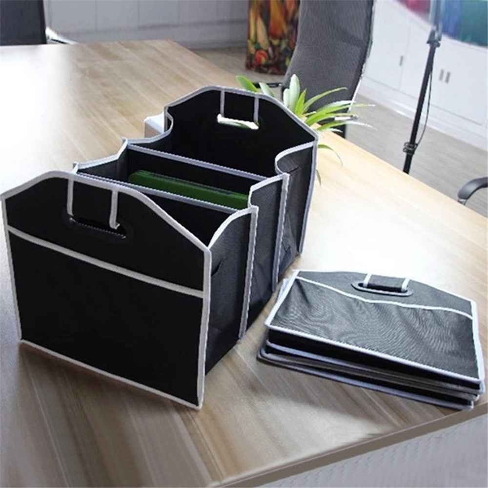 BY-145 Multifunction Car Trunk Organizer Foldable Storage Case Collapsible Box with Upgraded Handle
