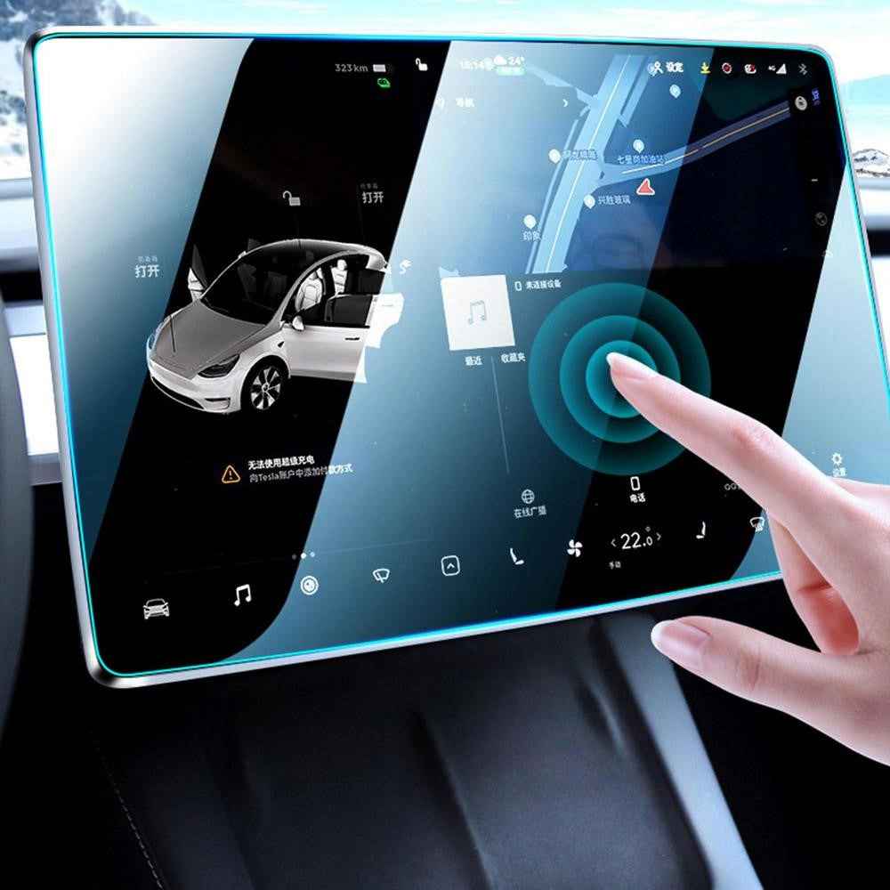 M30117 For Tesla Model 3 / Y In-Dash GPS Screen Film Car Display Navigation Tempered Glass Screen Protector (Anti Blue Light Design)