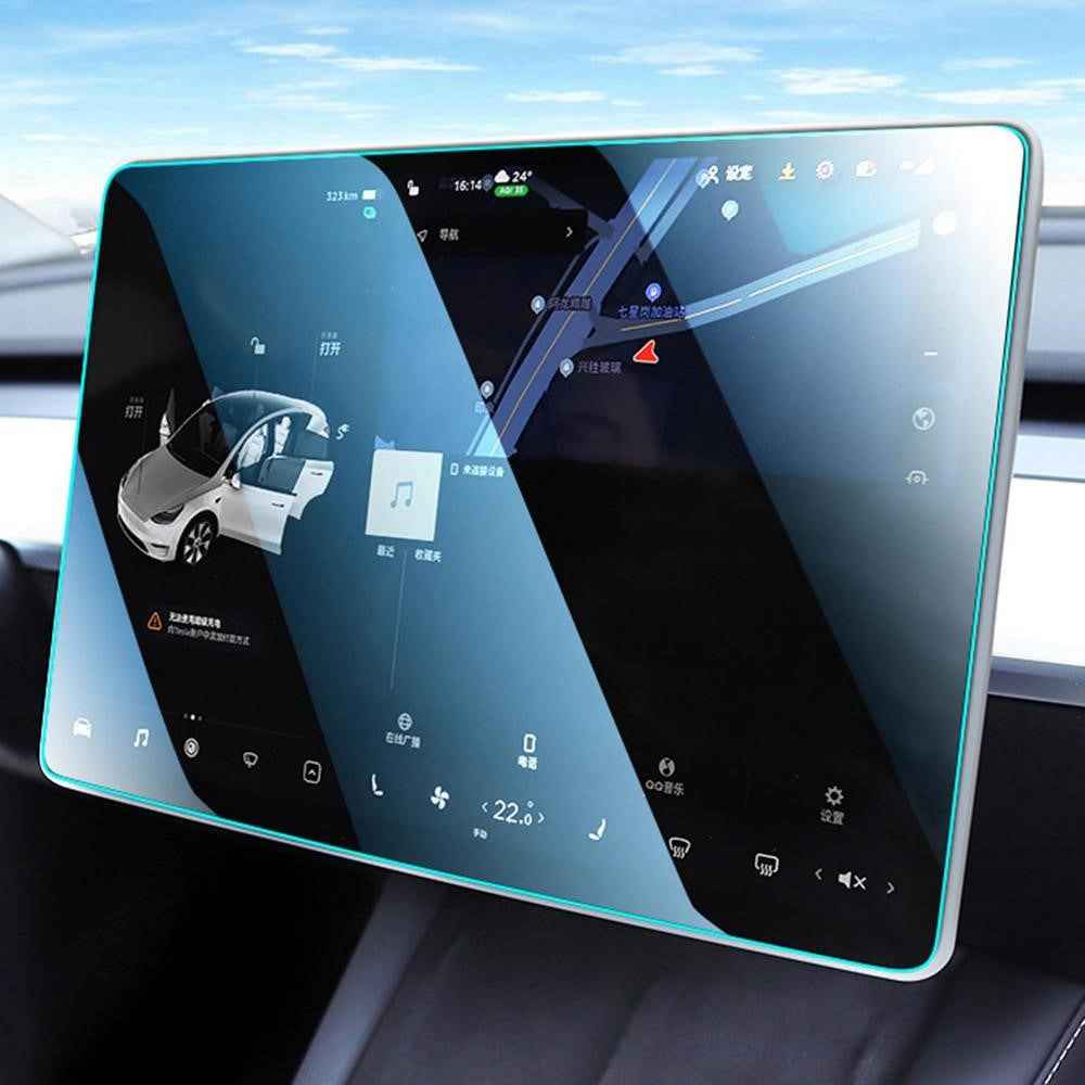 M30117 For Tesla Model 3 / Y In-Dash GPS Screen Film Car Display Navigation Tempered Glass Screen Protector (Anti Blue Light Design)