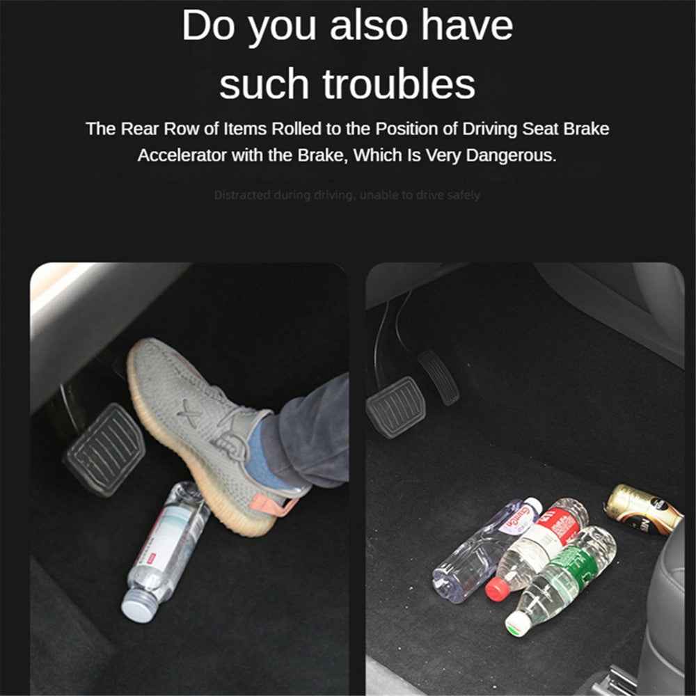 M10343 For Tesla Model Y Car Driver Passenger Underseat Hidden Felt Cloth Organizer Box Under Seat Storage Tray Bin