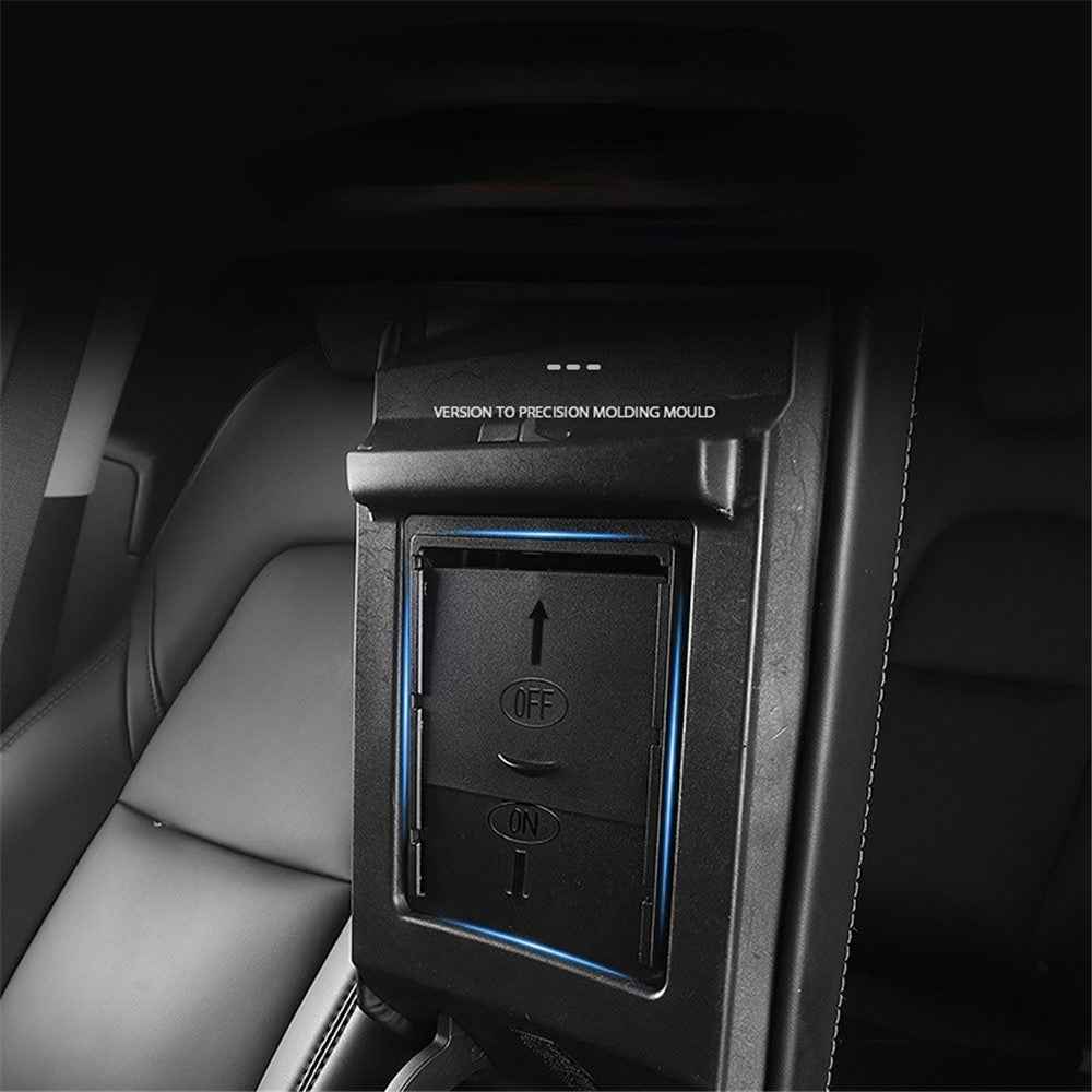M30153 For Tesla Model 3 / Y Car Center Control Armrest Organizer ABS Storage Box Privacy Protection Container