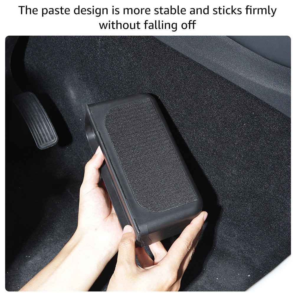 TSL261 For Tesla Model 3 / Y 17-22 Car Center Console Organizer TPE Self-adhesive Auto Armrest Storage Box