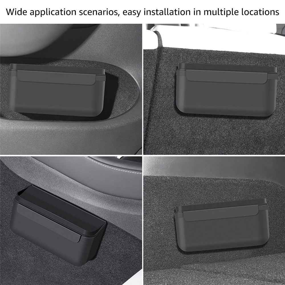 TSL261 For Tesla Model 3 / Y 17-22 Car Center Console Organizer TPE Self-adhesive Auto Armrest Storage Box