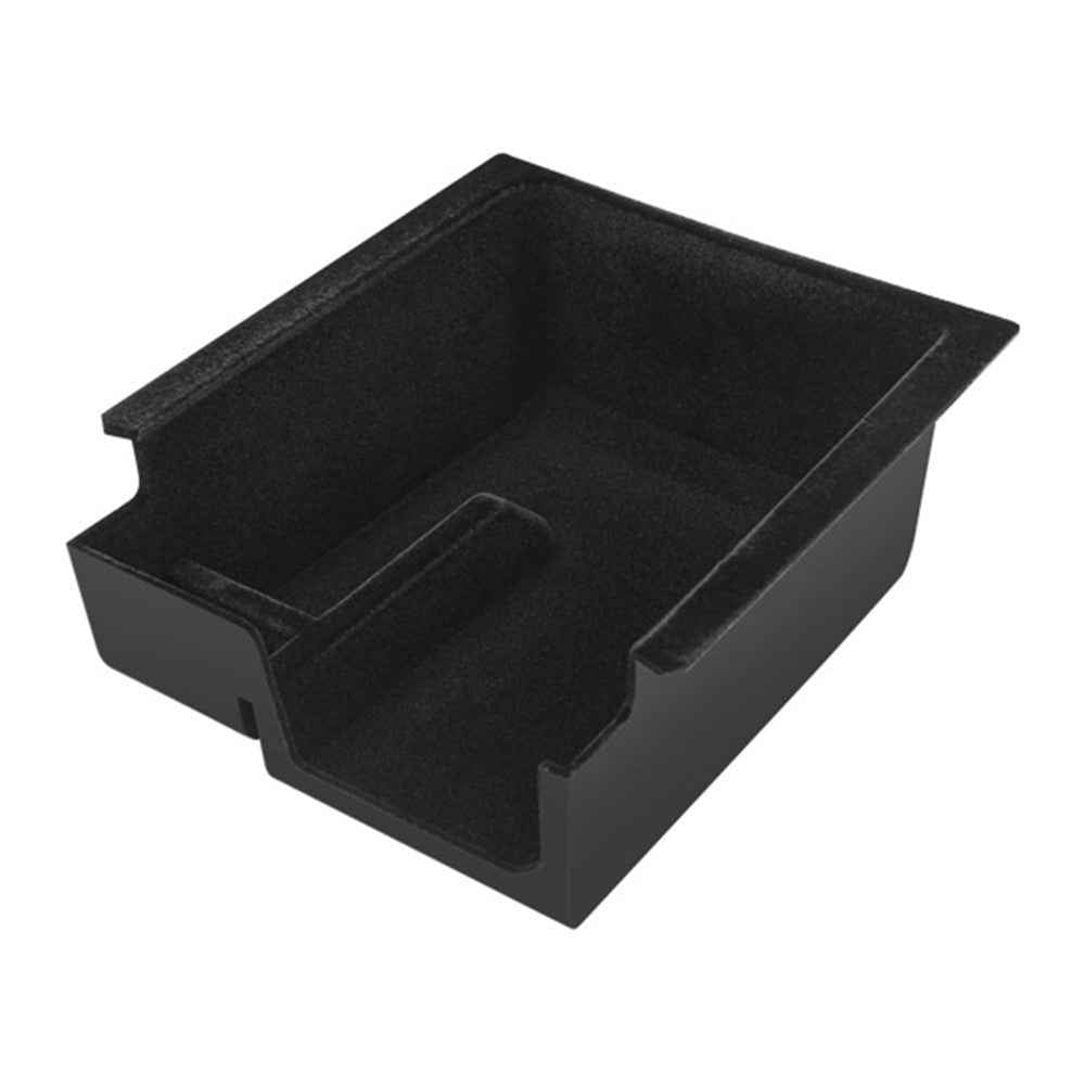 For Tesla Model 3 / Y ABS+Flocking Car Center Control Trash Can Bin Organizer Storage Box Garbage Container - Rear