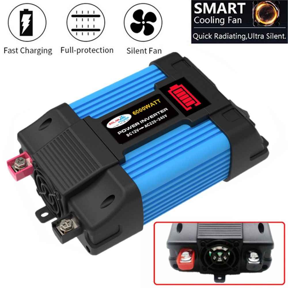 SOLIKETECH 500W Car Inverter Converter LED Battery Display 12V-220V Power Inverter with Cigarette Lighter Cable