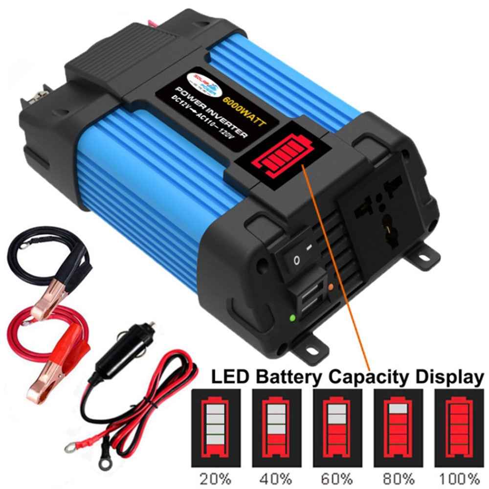 SOLIKETECH 500W 12V-110V Car Power Inverter LED Battery Display Inverter Converter with Cigarette Lighter Cable