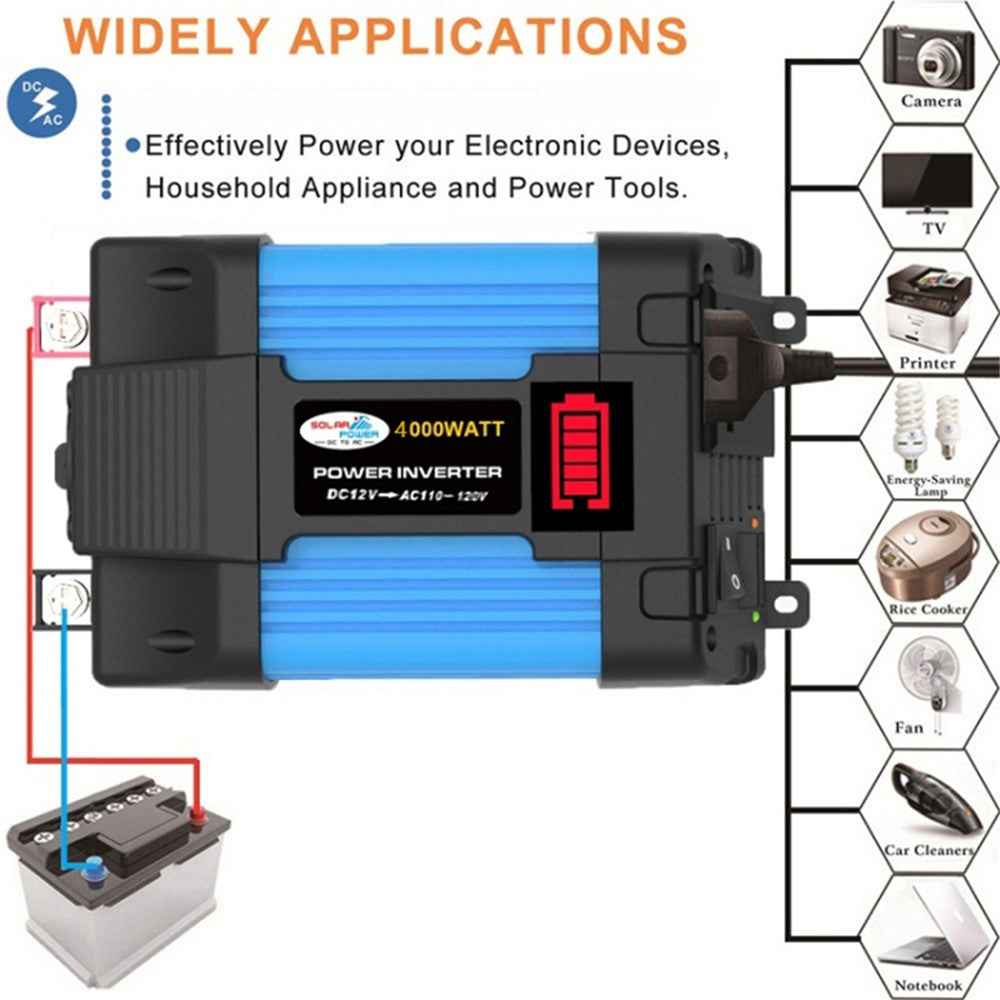 SOLIKETECH 300W 12V-110V Power Inverter LED Battery Display Mini Car Power Inverter Converter with Cigarette Lighter Cable
