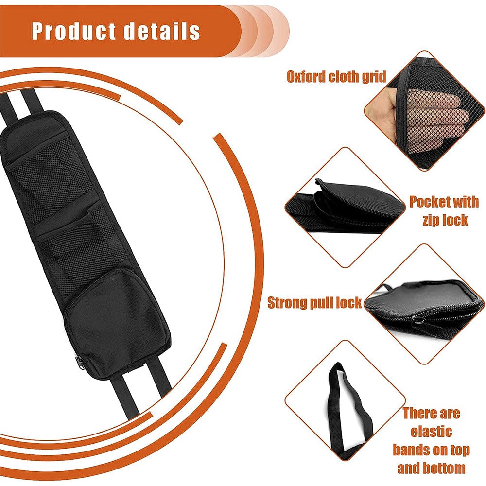 600D Oxford Cloth Mesh Hanging Bag Car Seat Side Organizer Multi-Pocket Automobile Seat Storage Pouch for Truck