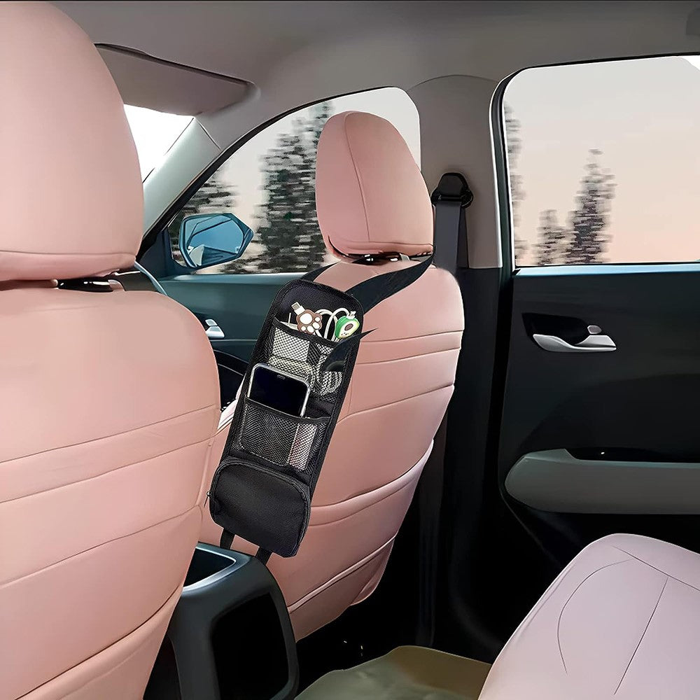 600D Oxford Cloth Mesh Hanging Bag Car Seat Side Organizer Multi-Pocket Automobile Seat Storage Pouch for Truck