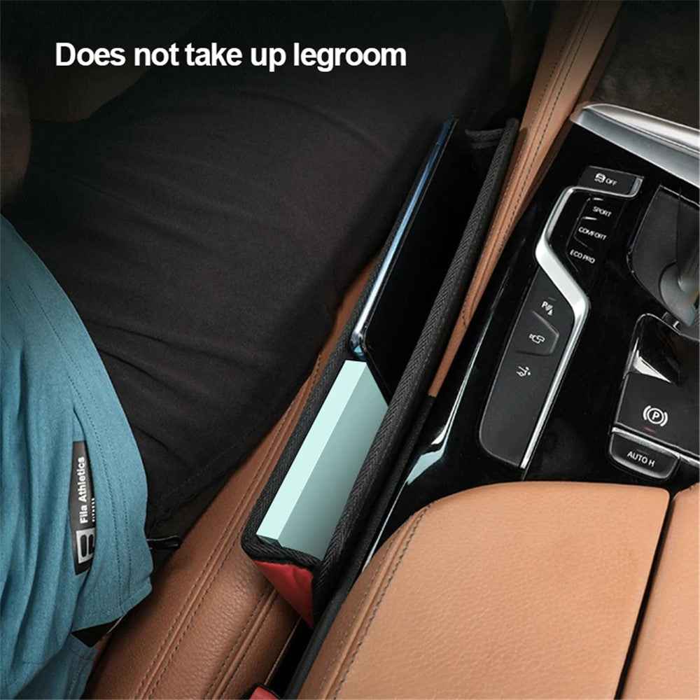 AUTOCOLOR Car Side Seat Gap Crevice Storage Box Pocket Key Phone Holder