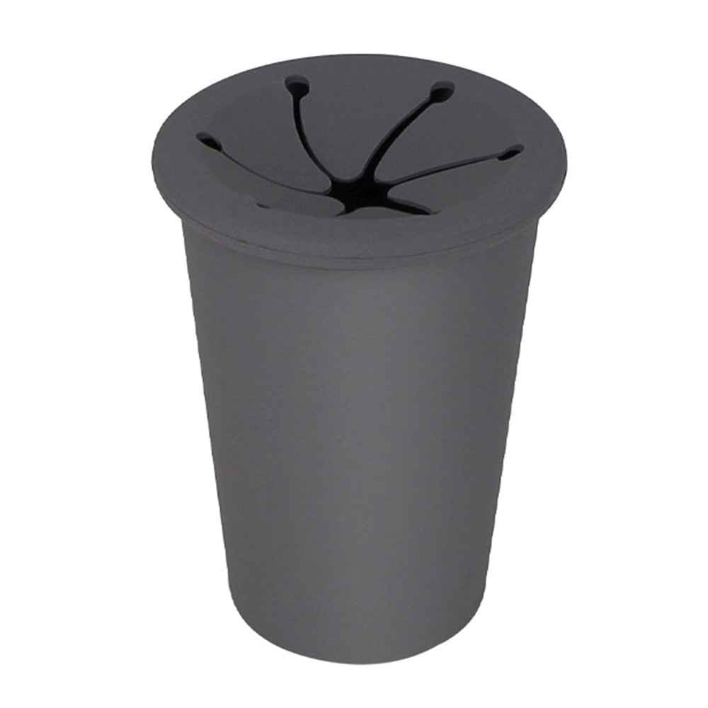 Car Trash Can Garbage Holder Vehicle Door Cup Holder Seat Back Silicone Trash Bin Dustbin - Grey
