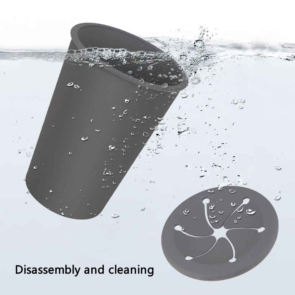 Car Trash Can Garbage Holder Vehicle Door Cup Holder Seat Back Silicone Trash Bin Dustbin - Grey
