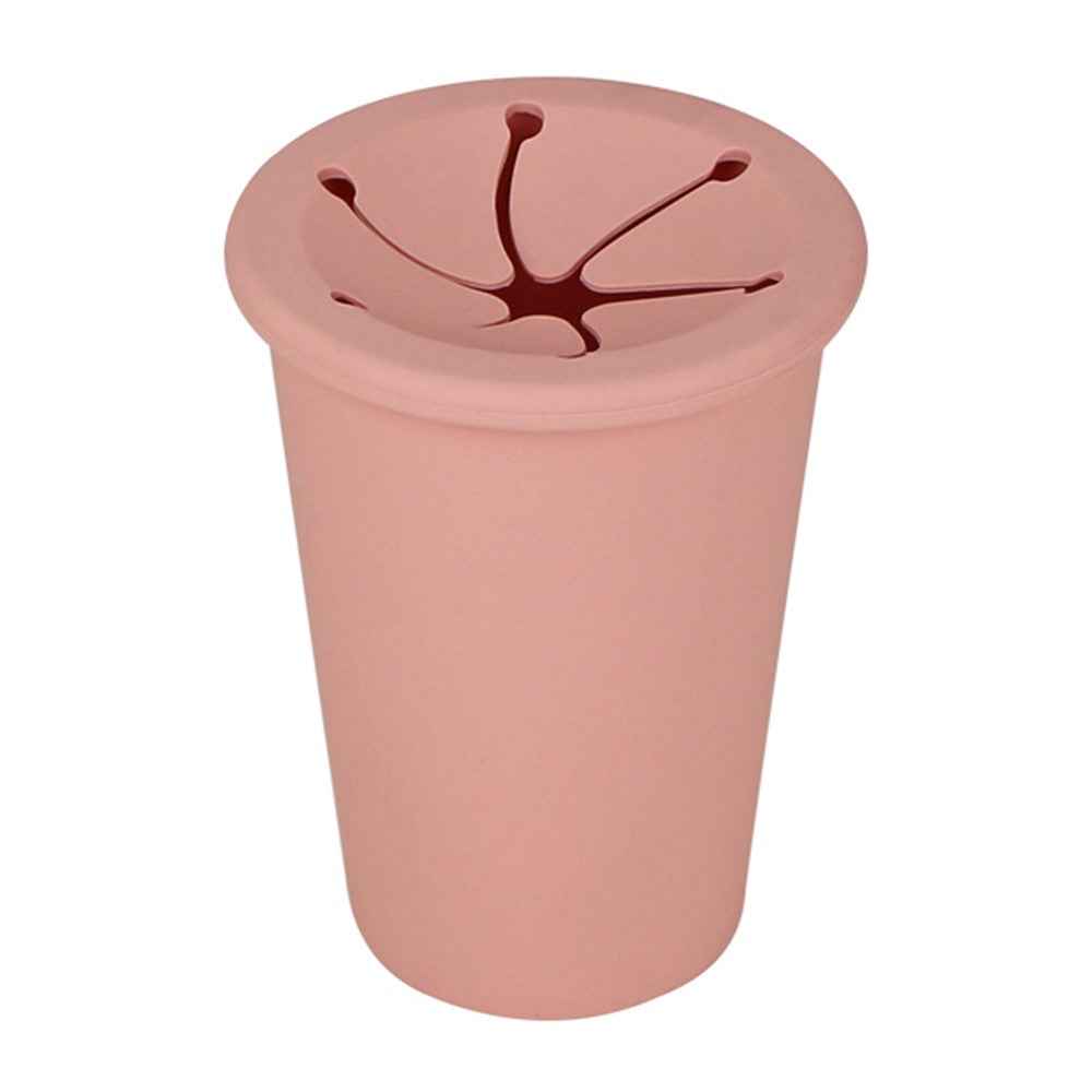 Car Trash Can Garbage Holder Vehicle Door Cup Holder Seat Back Silicone Trash Bin Dustbin - Pink
