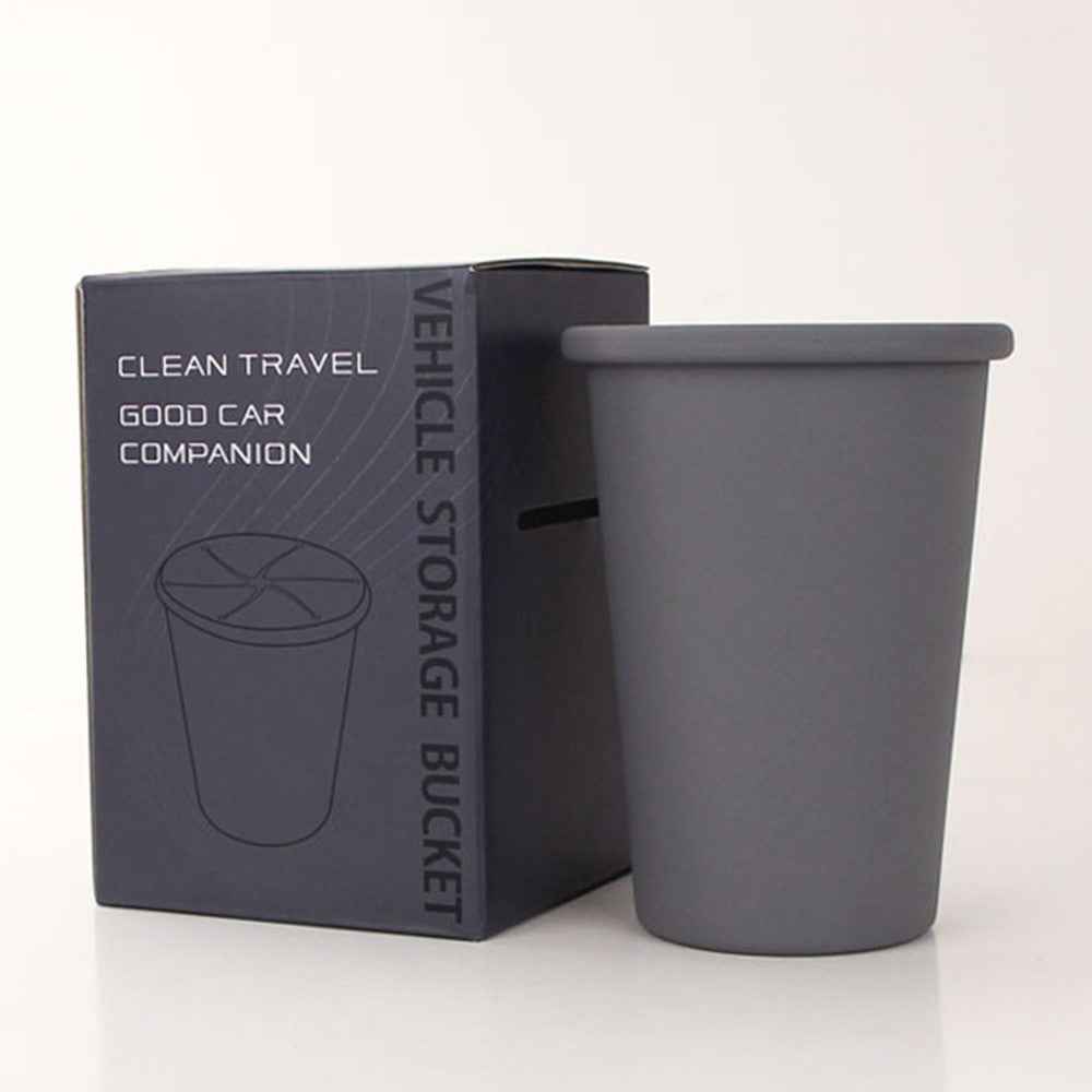 Car Trash Can Garbage Holder Vehicle Door Cup Holder Seat Back Silicone Trash Bin Dustbin - Pink
