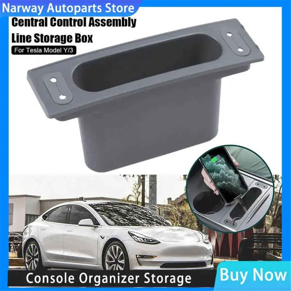 TSL988 For Tesla Mode 3 / Y Center Console Data Cable Cell Phone Storage Box
