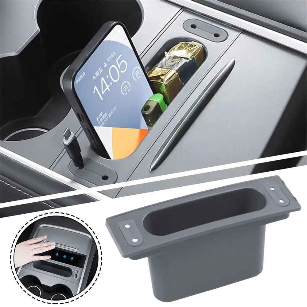 TSL988 For Tesla Mode 3 / Y Center Console Data Cable Cell Phone Storage Box