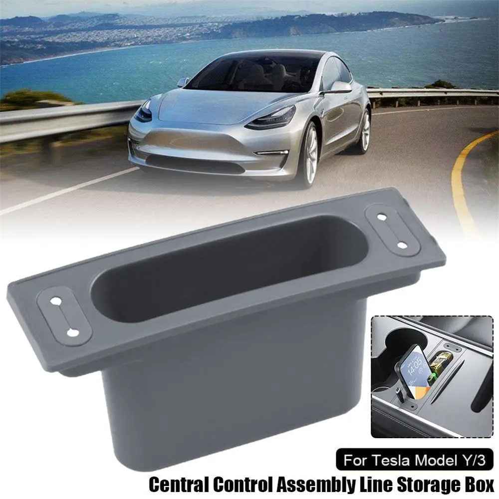TSL988 For Tesla Mode 3 / Y Center Console Data Cable Cell Phone Storage Box